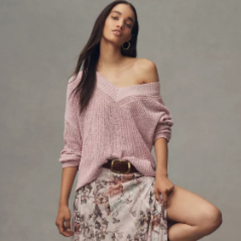 Brand New Pilcro Slouchy V-Neck Sweater